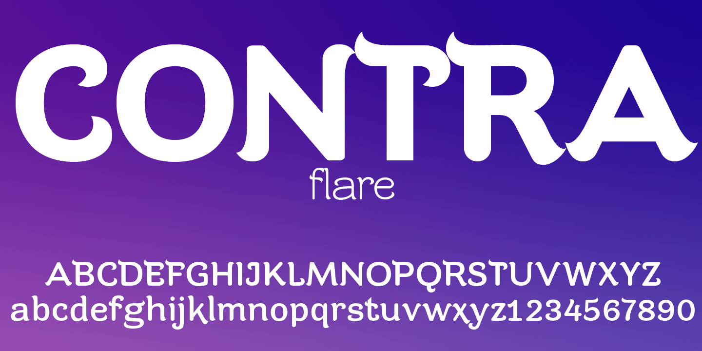 Contra Flare Font Poster #1
