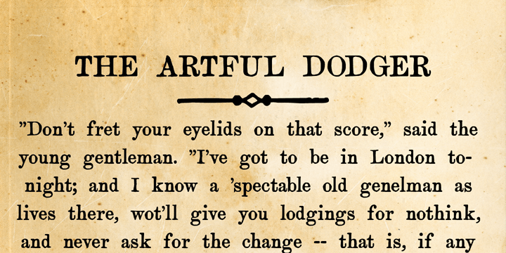 Artful Dodger Font Poster #1