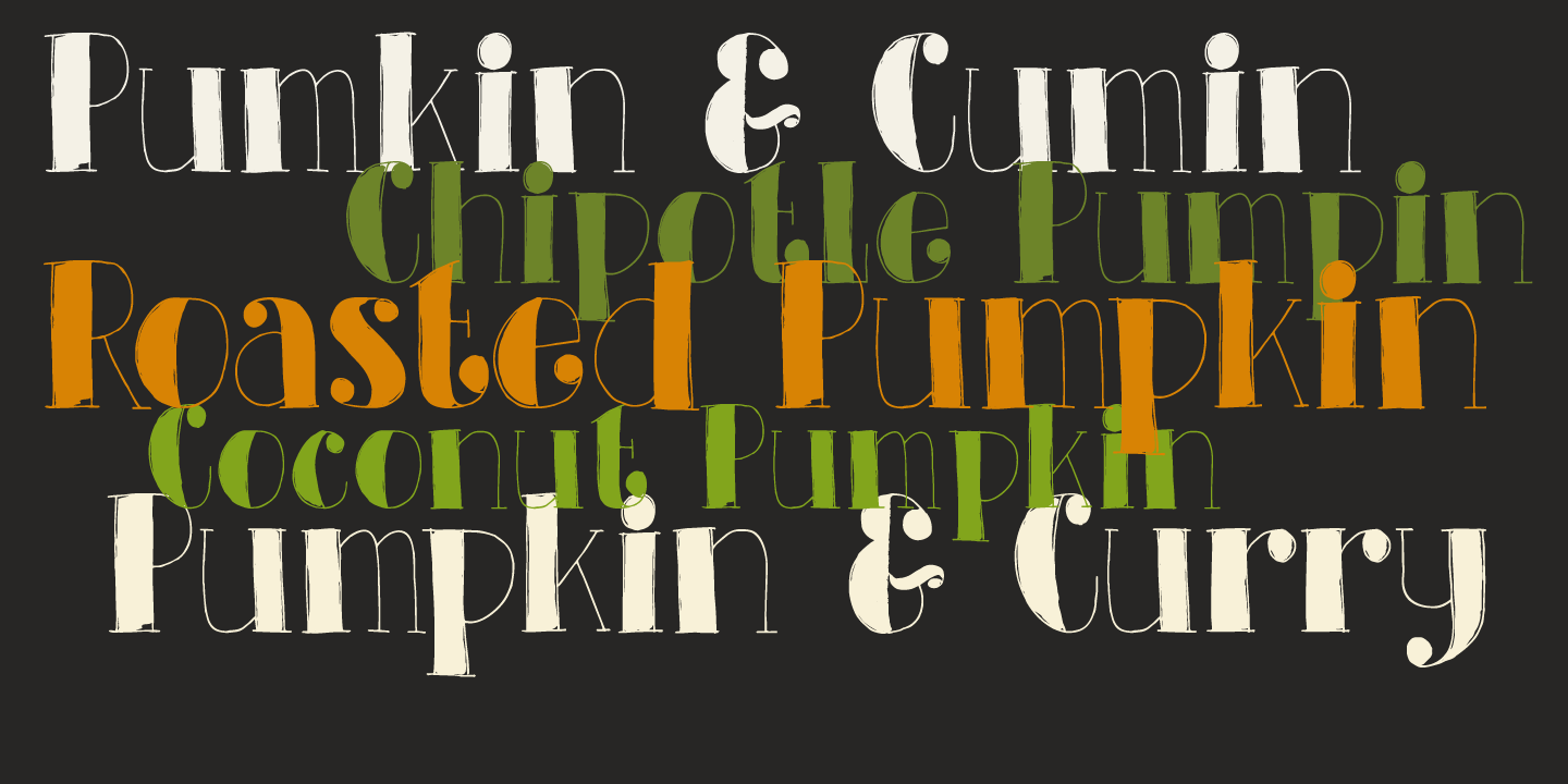 Pumpkin Soup Font Poster #2