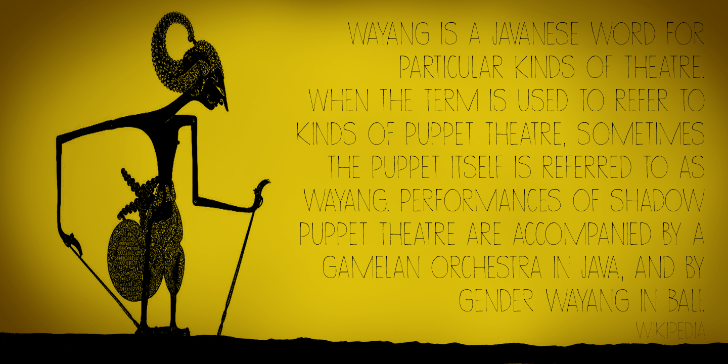 Wayang Font Poster #1