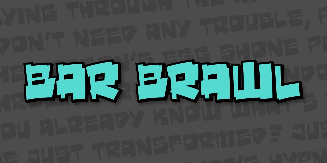 Barbrawl BB Font Poster #1