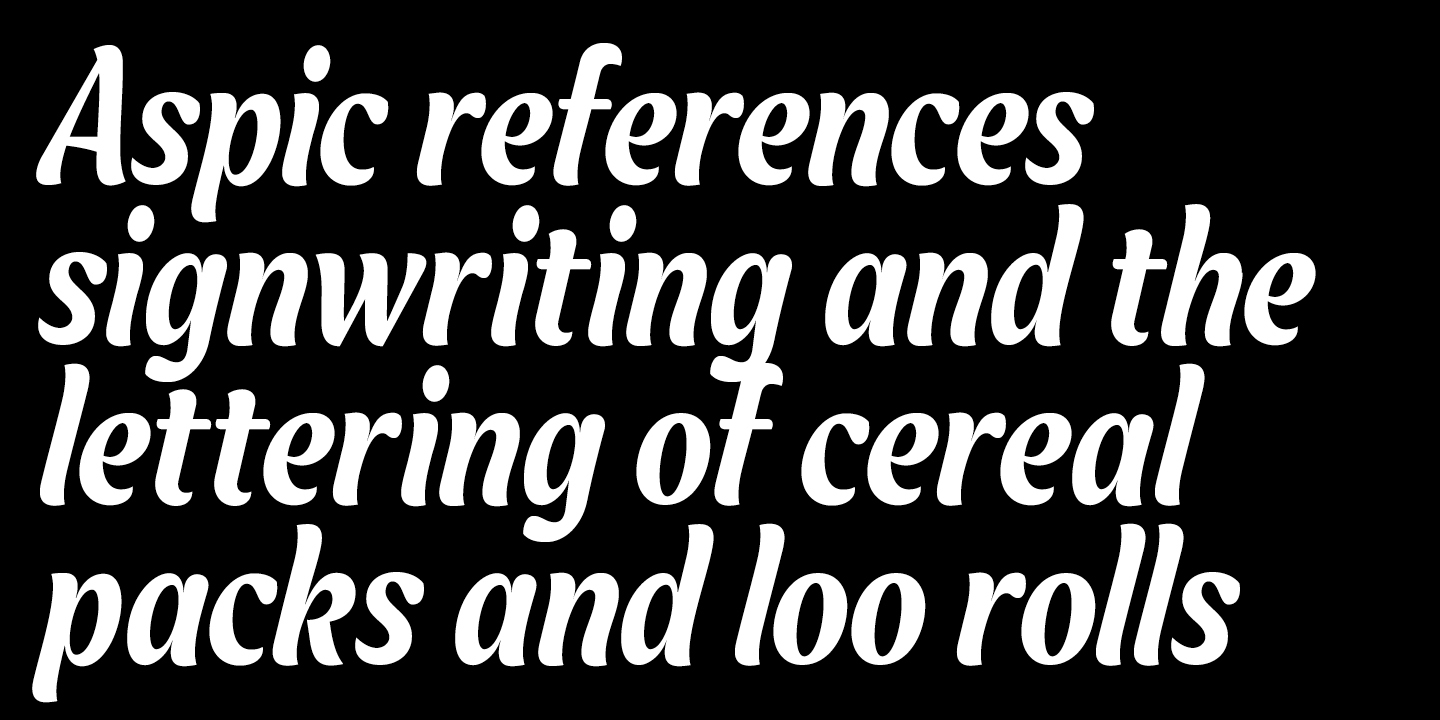 Aspic Font Poster #1