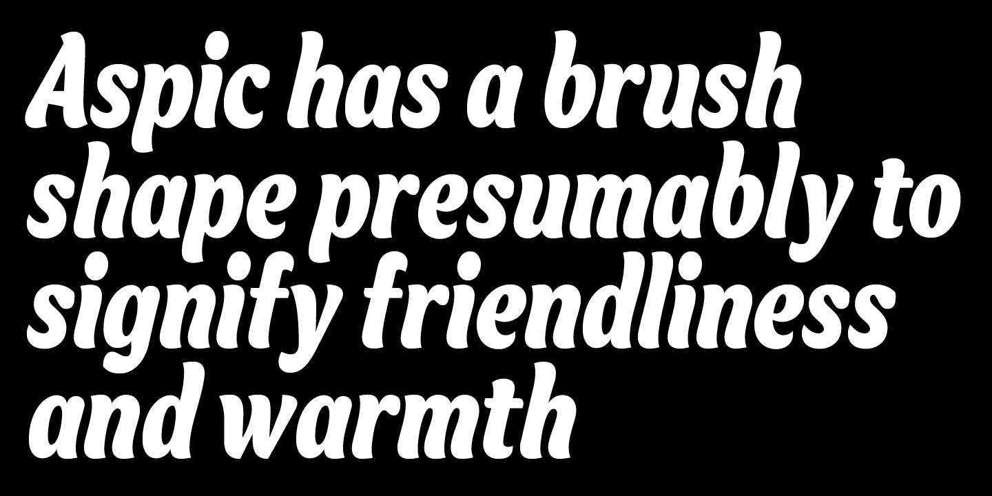 Aspic Font Poster #1