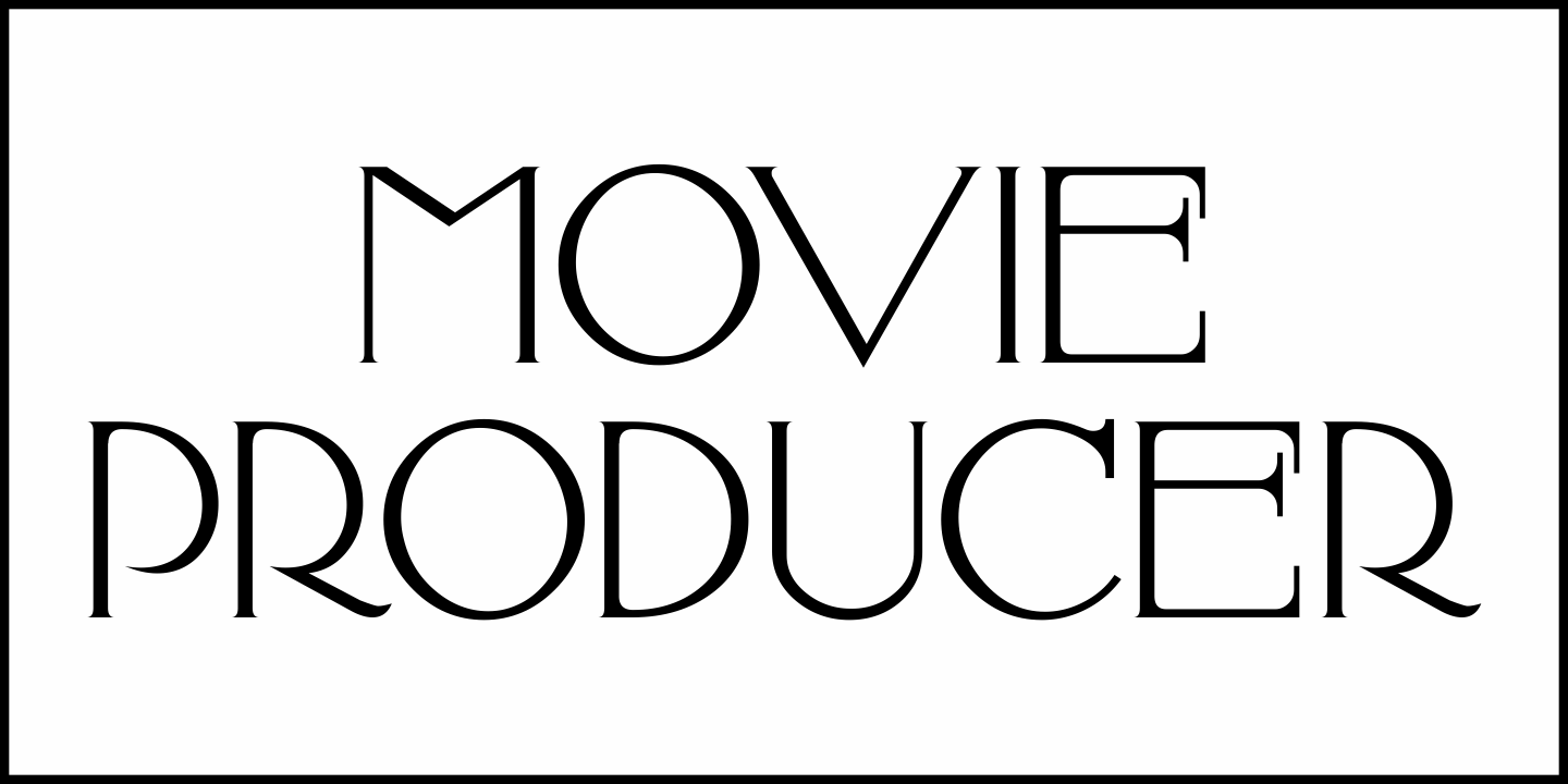 Movie Producer Font Poster #2