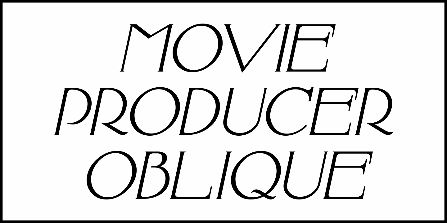 Movie Producer Font Poster #4