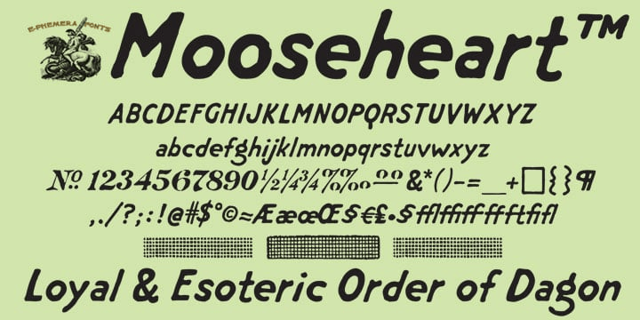 Mooseheart Font Poster #1
