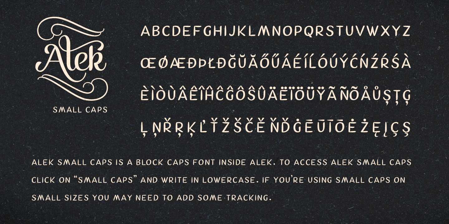 Alek Font Poster #1