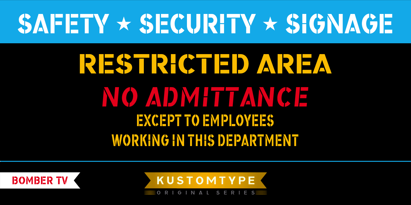 Bomber TV Font Poster #1