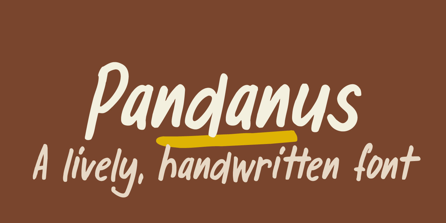 Pandanus Font Poster #1