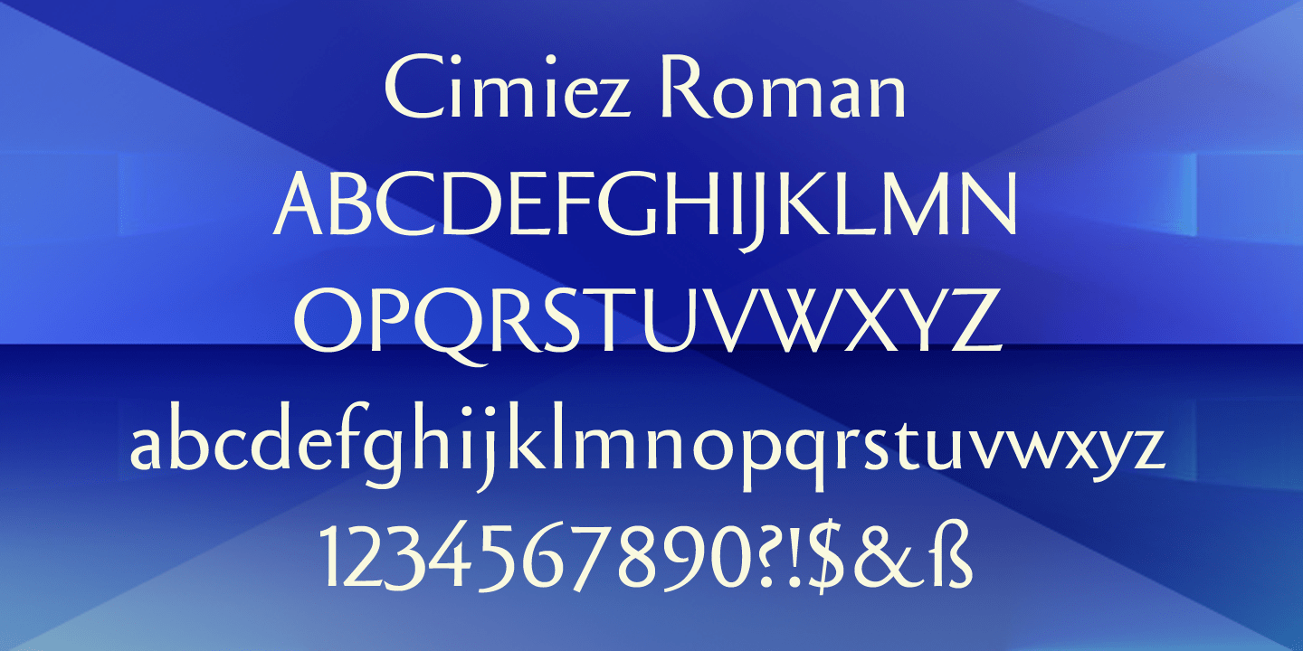 Cimiez Font Poster #1