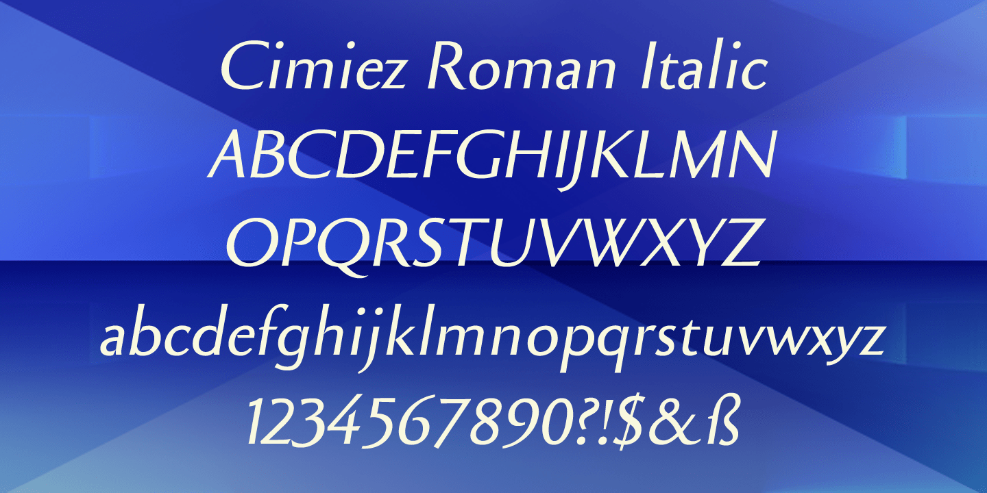 Cimiez Font Poster #1