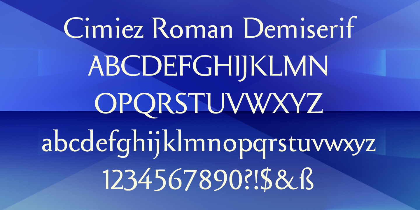 Cimiez Font Poster #1