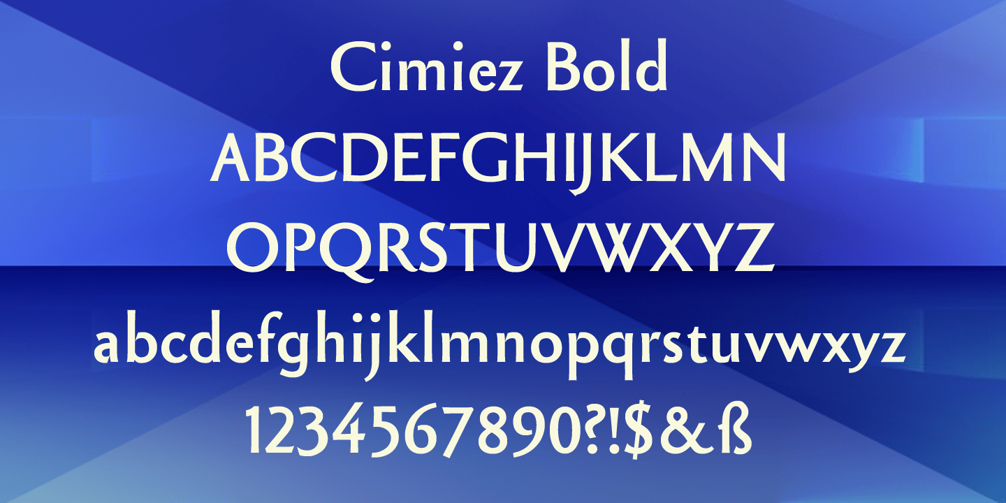 Cimiez Font Poster #1