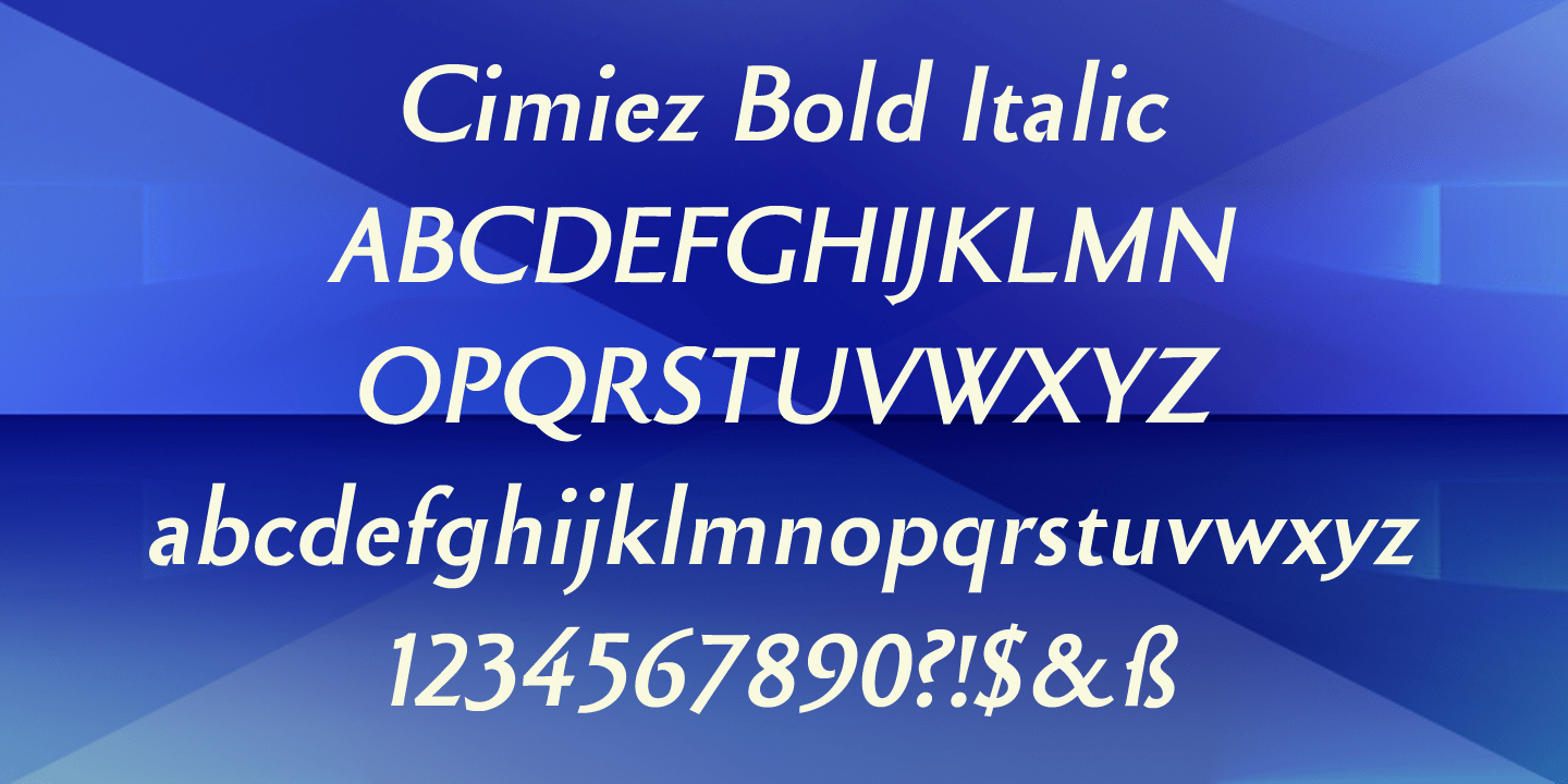 Cimiez Font Poster #1