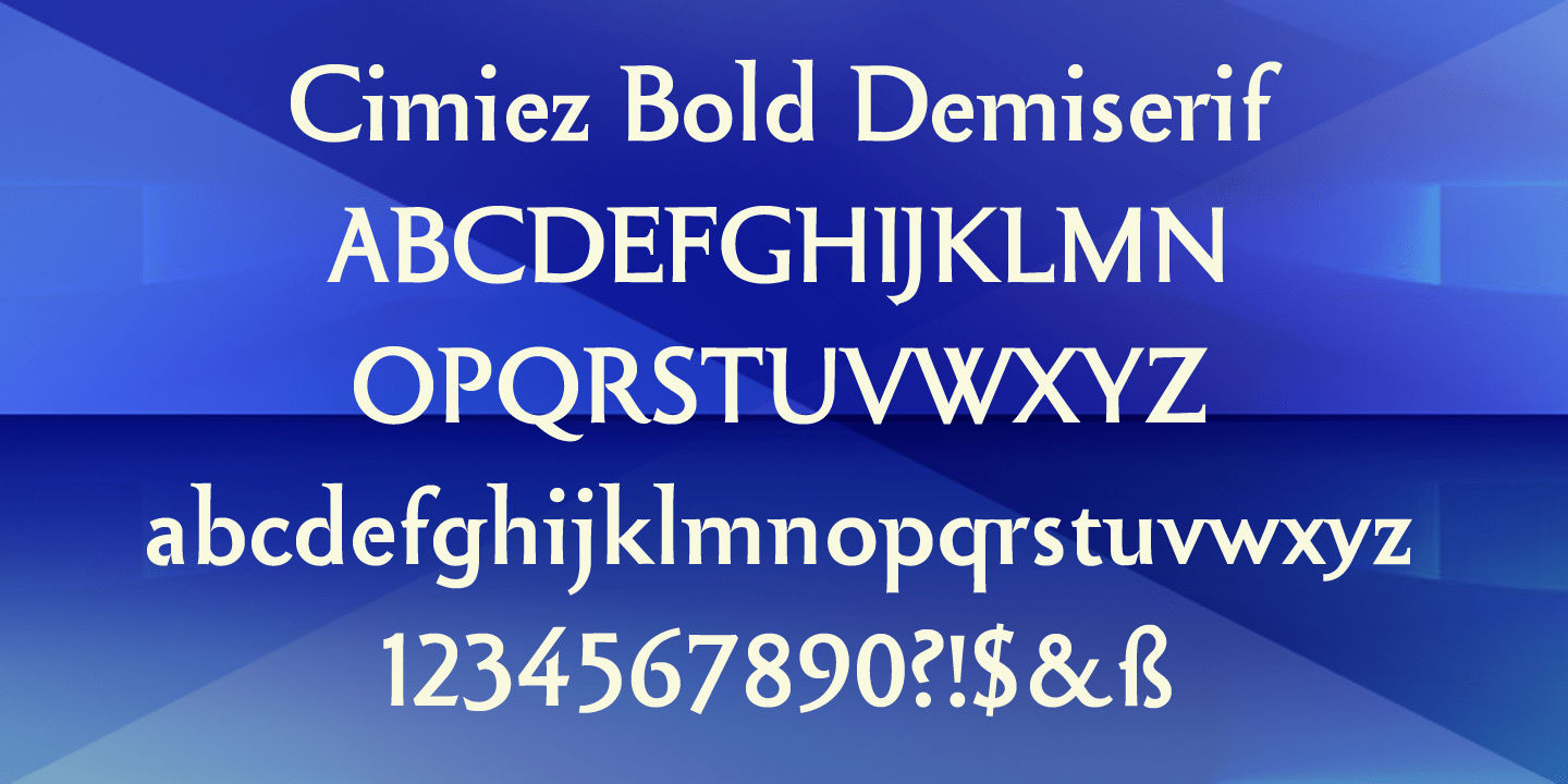 Cimiez Font Poster #1