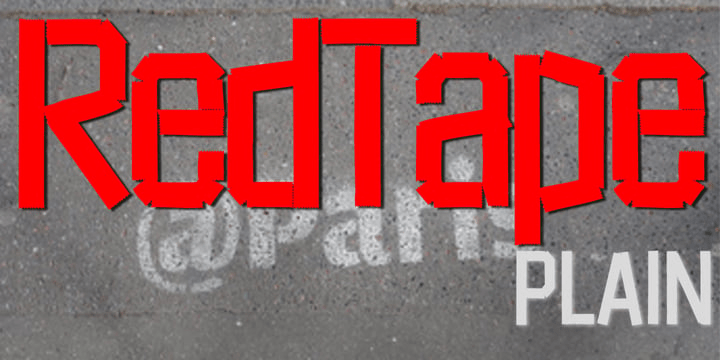 Red Tape Font Poster #1