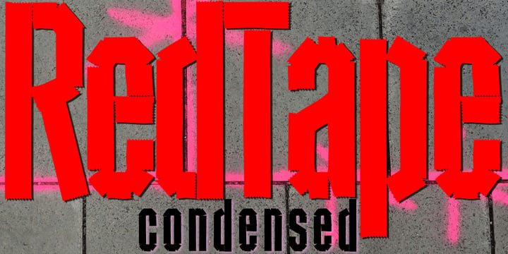 Red Tape Font Poster #1