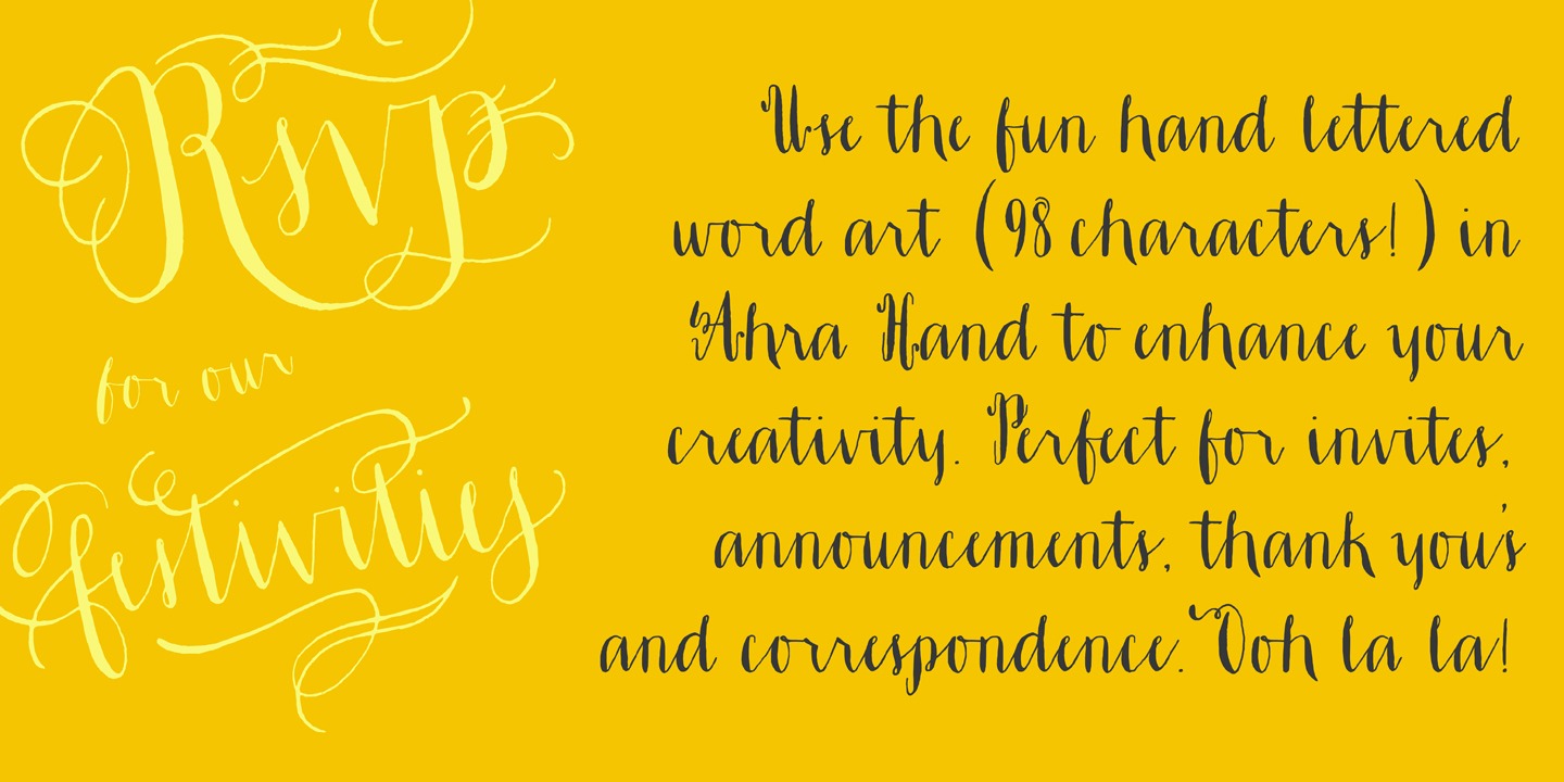 Ahra Font Poster #1