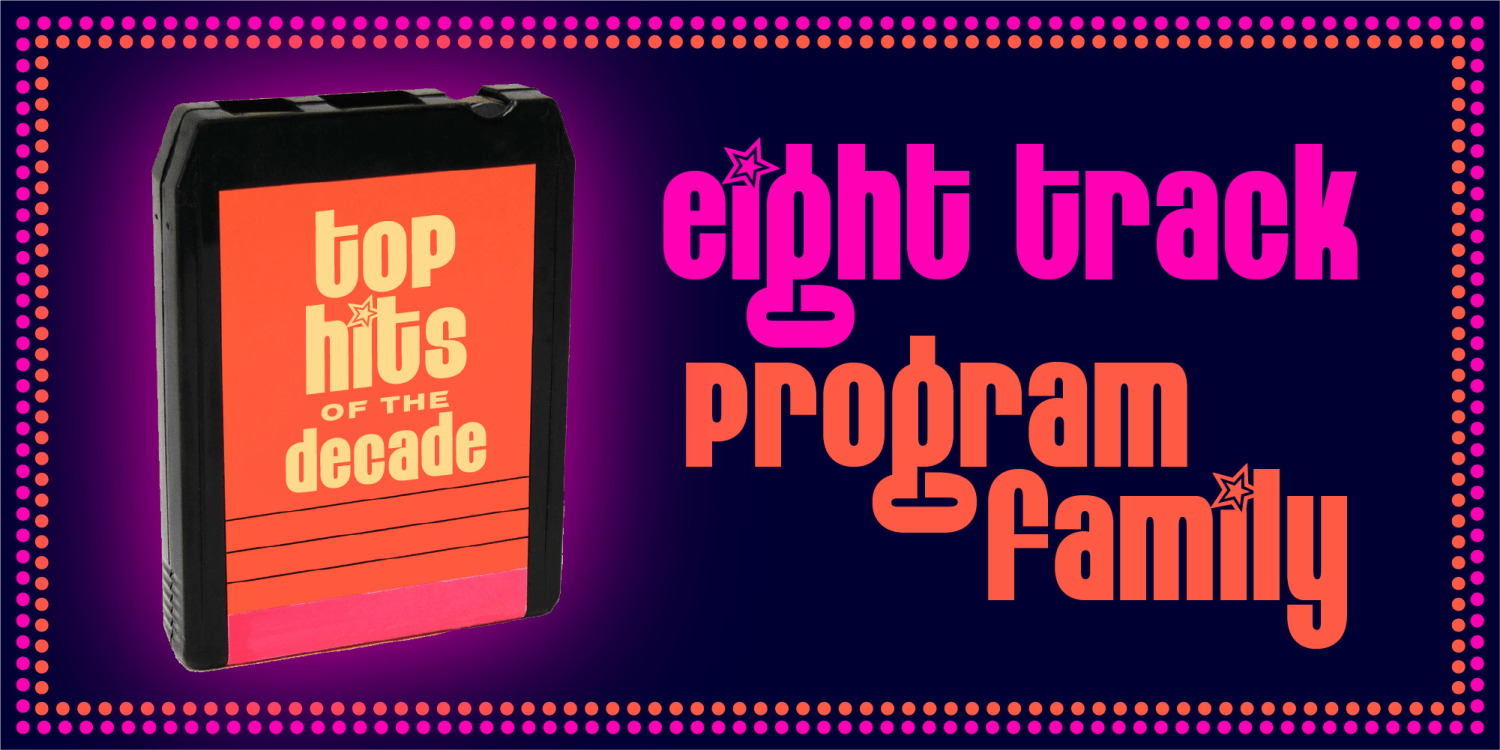 Eight Track Program Font Poster #1