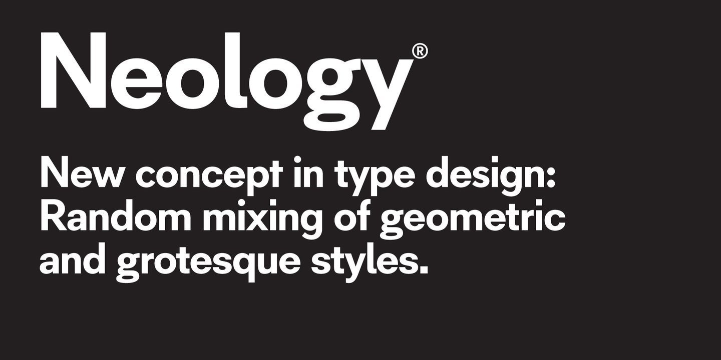 Neology Font Poster #1