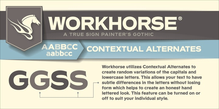 Workhorse Font Poster #1