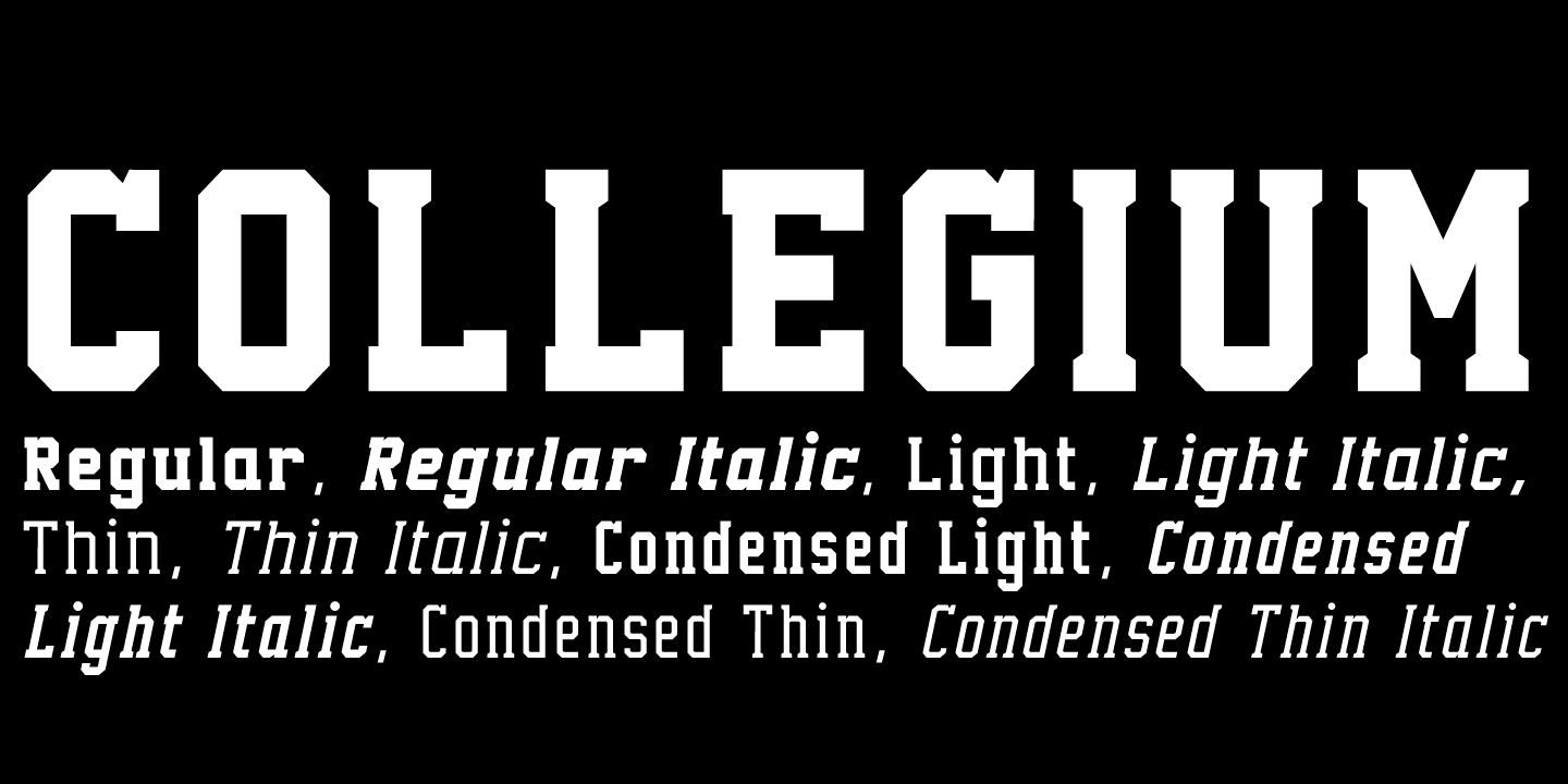 Collegium Font Poster #1