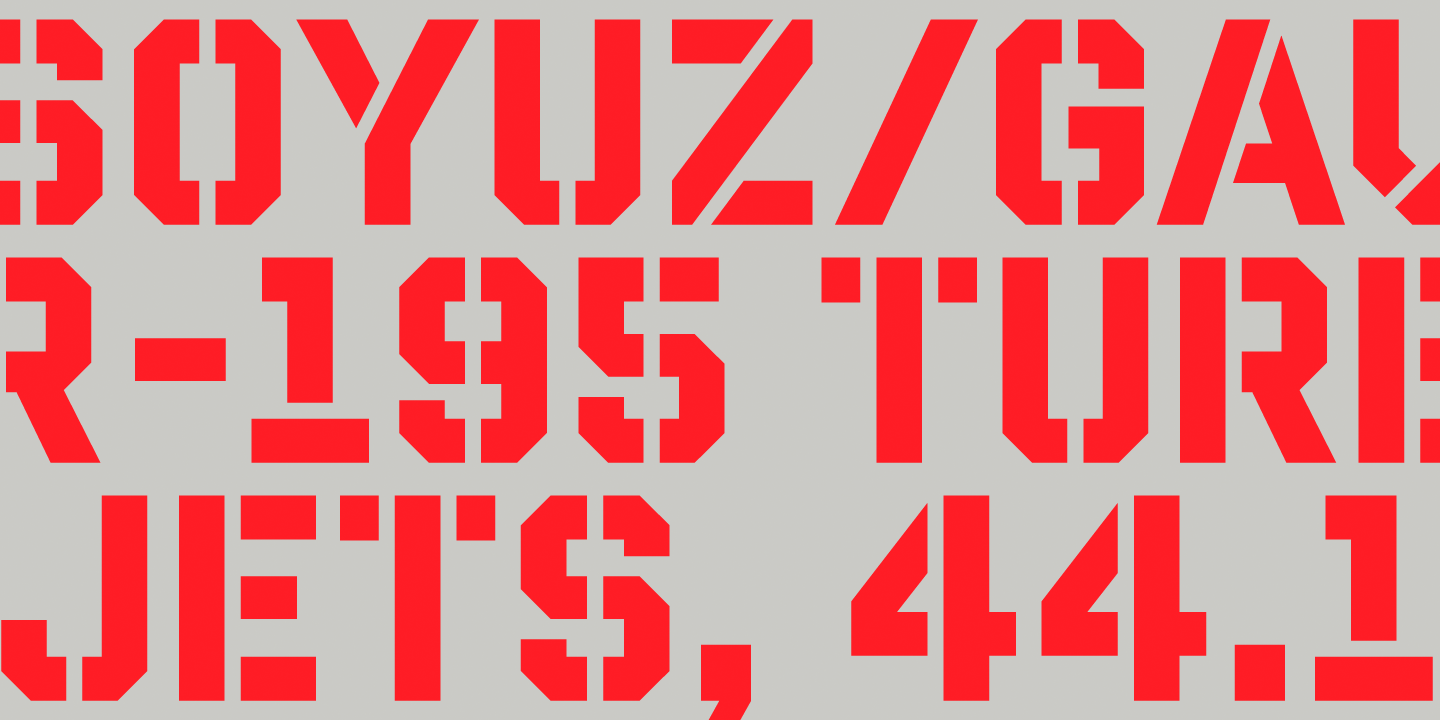 Reload Stencil Font Poster #1