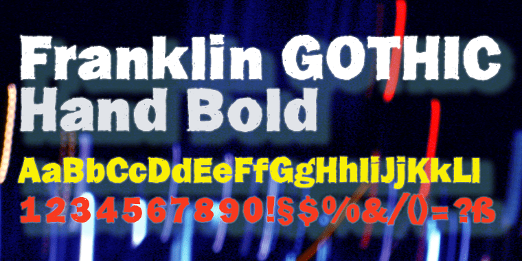 Franklin Gothic Hand Bold Poster