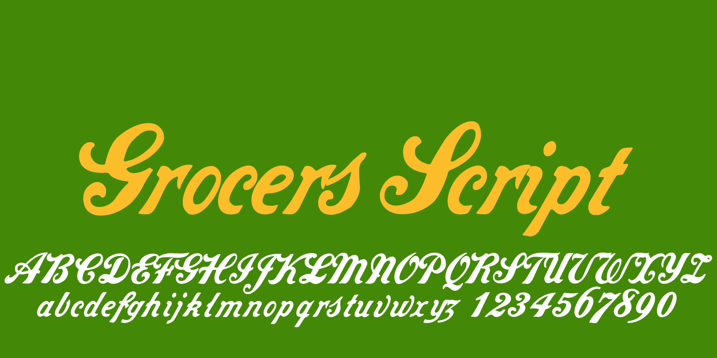 Grocers Script Font Poster #1