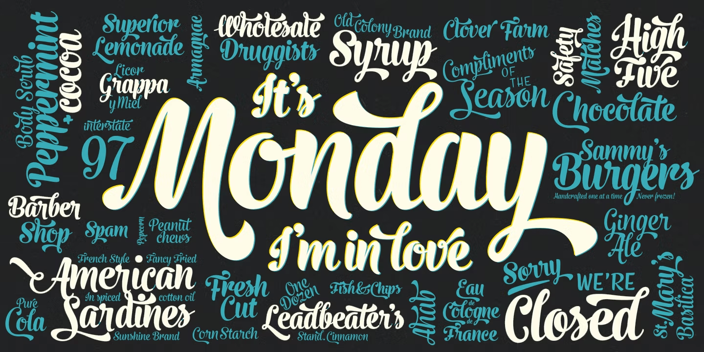Monday Font Family Poster