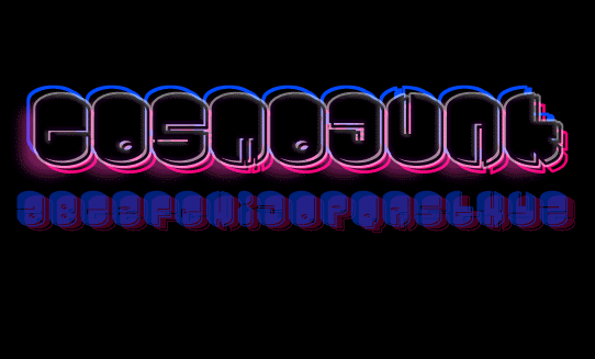 Cosmojunk Font Poster #1