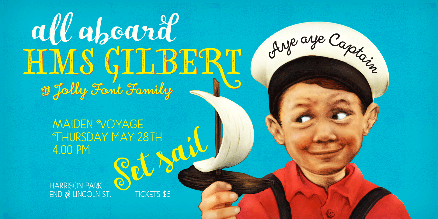 HMS Gilbert Family Font Family Poster