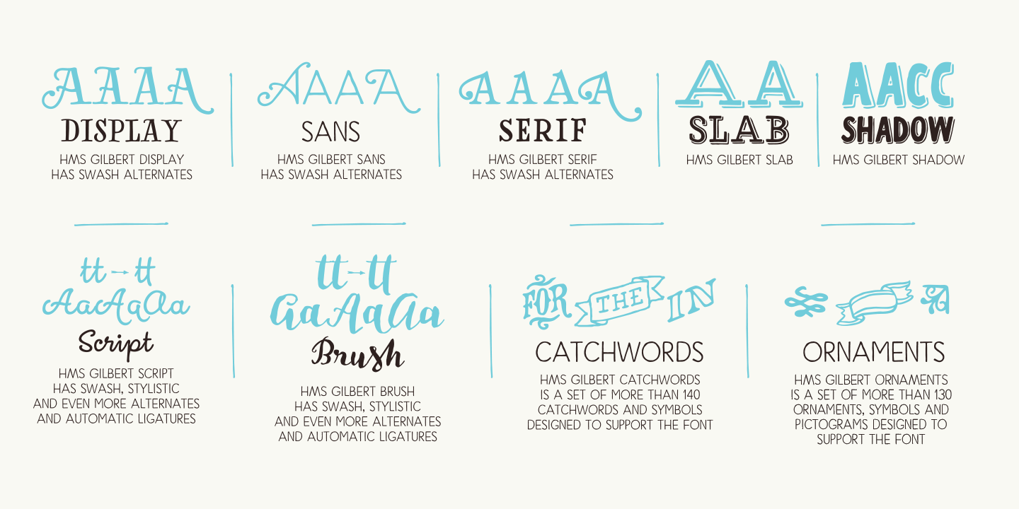 HMS Gilbert Family Font Poster #1