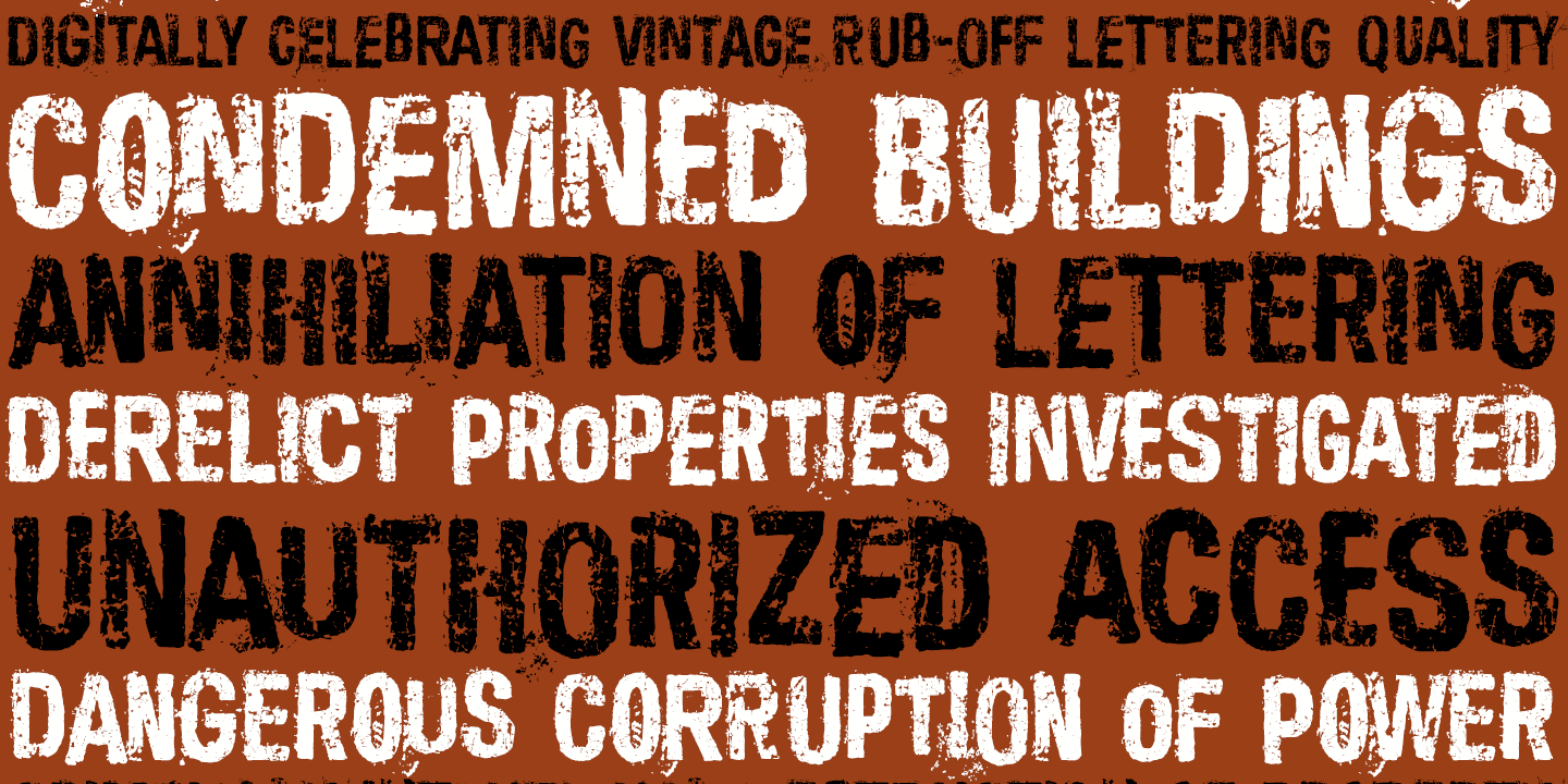 Obliterate Font Poster #1