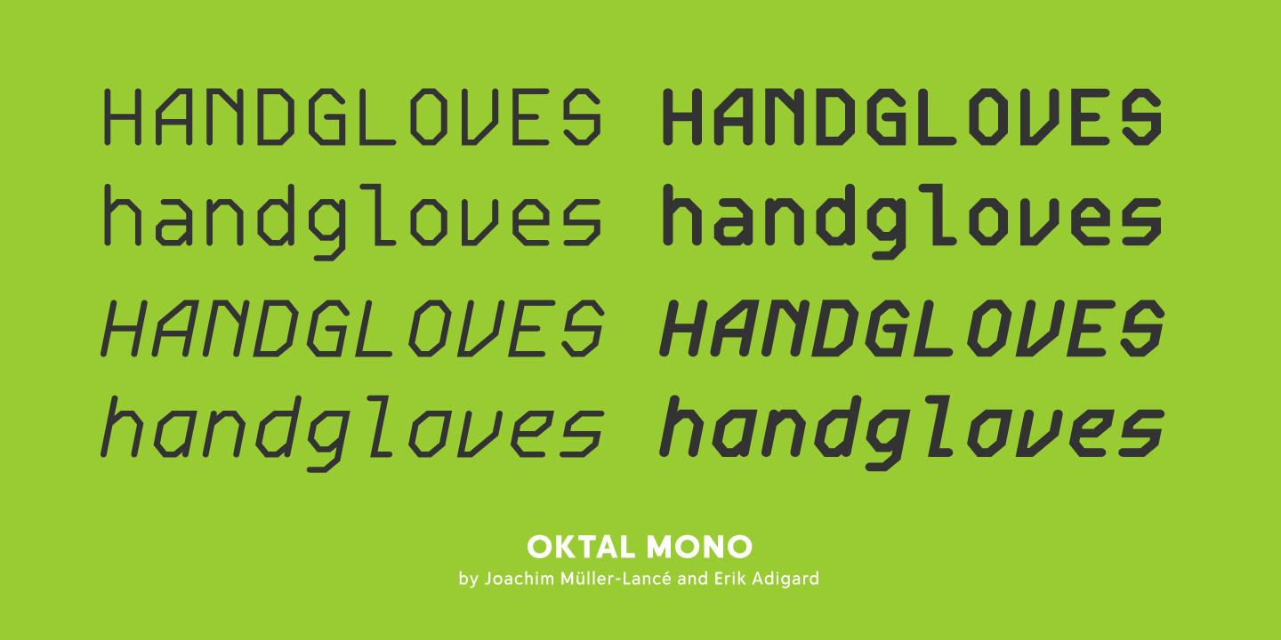 Oktal Mono Font Poster #1
