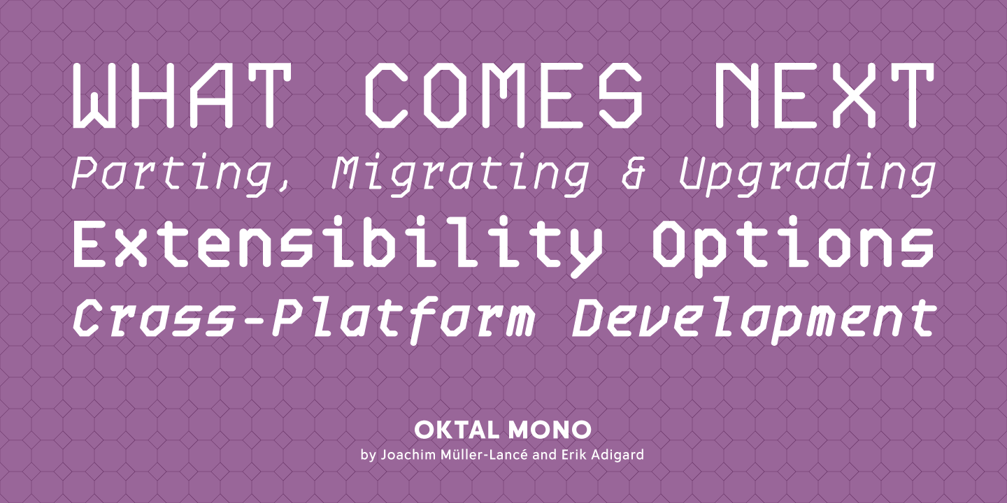 Oktal Mono Font Poster #1