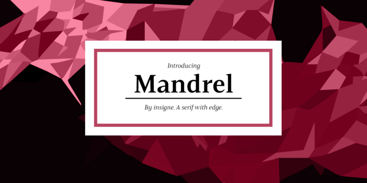 Mandrel Font Poster #1