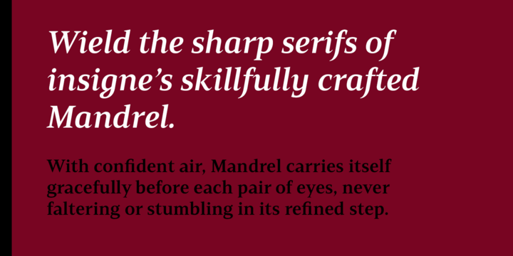 Mandrel Font Poster #1