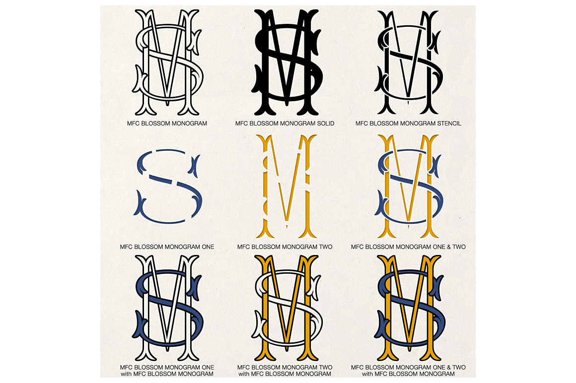 MFC Blossom Monograms Font Poster #1
