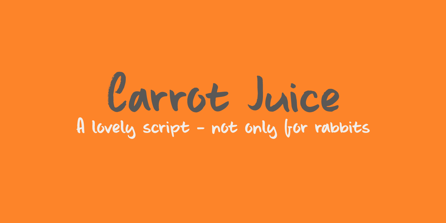 Carrot Juice Font Poster #1