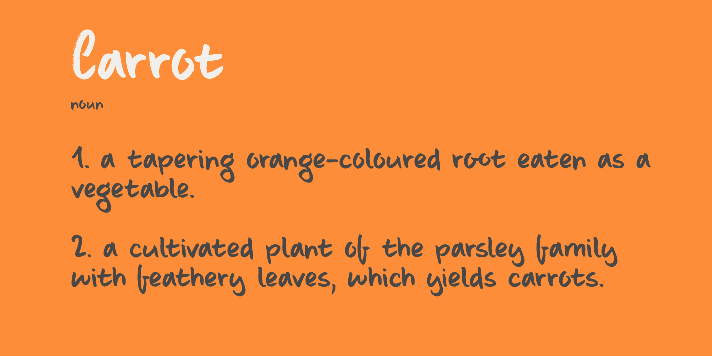 Carrot Juice Font Poster #1