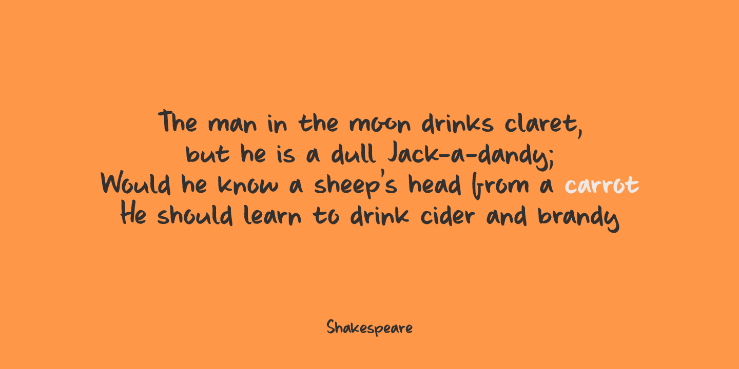 Carrot Juice Font Poster #1