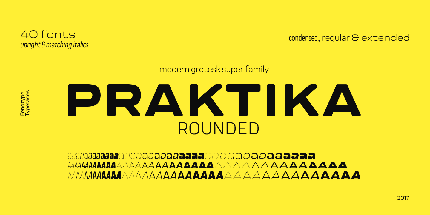 Praktika Rounded Font Family Poster