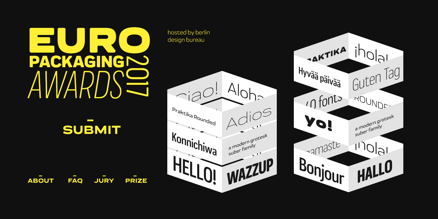 Praktika Rounded Font Poster #1