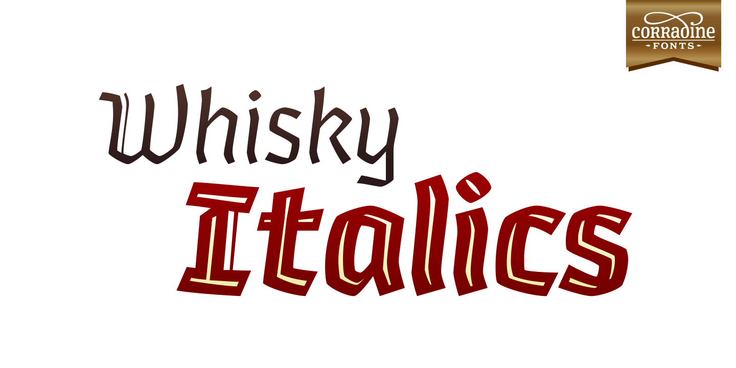 Whisky Italics Poster