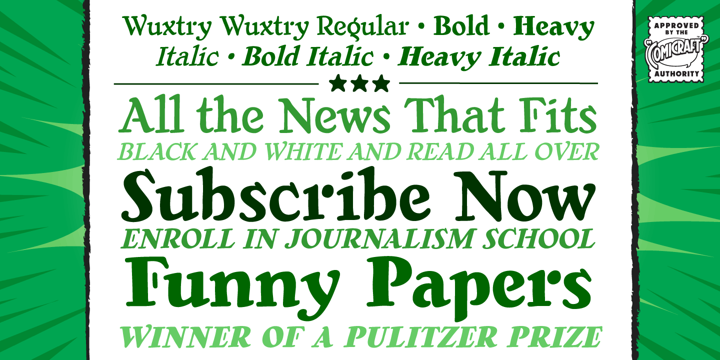 Wuxtry Wuxtry Font Poster #1