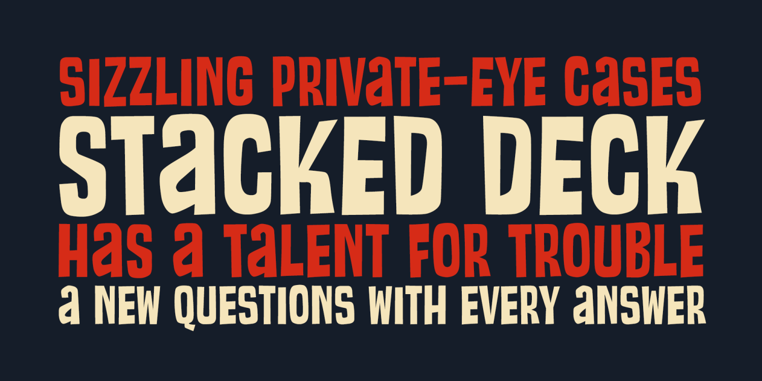 Stacked Deck PB Font Poster #1