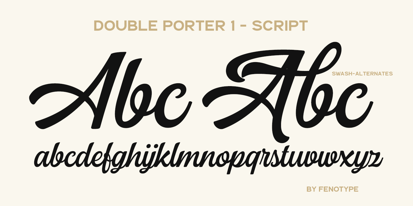 Double Porter Font Poster #1