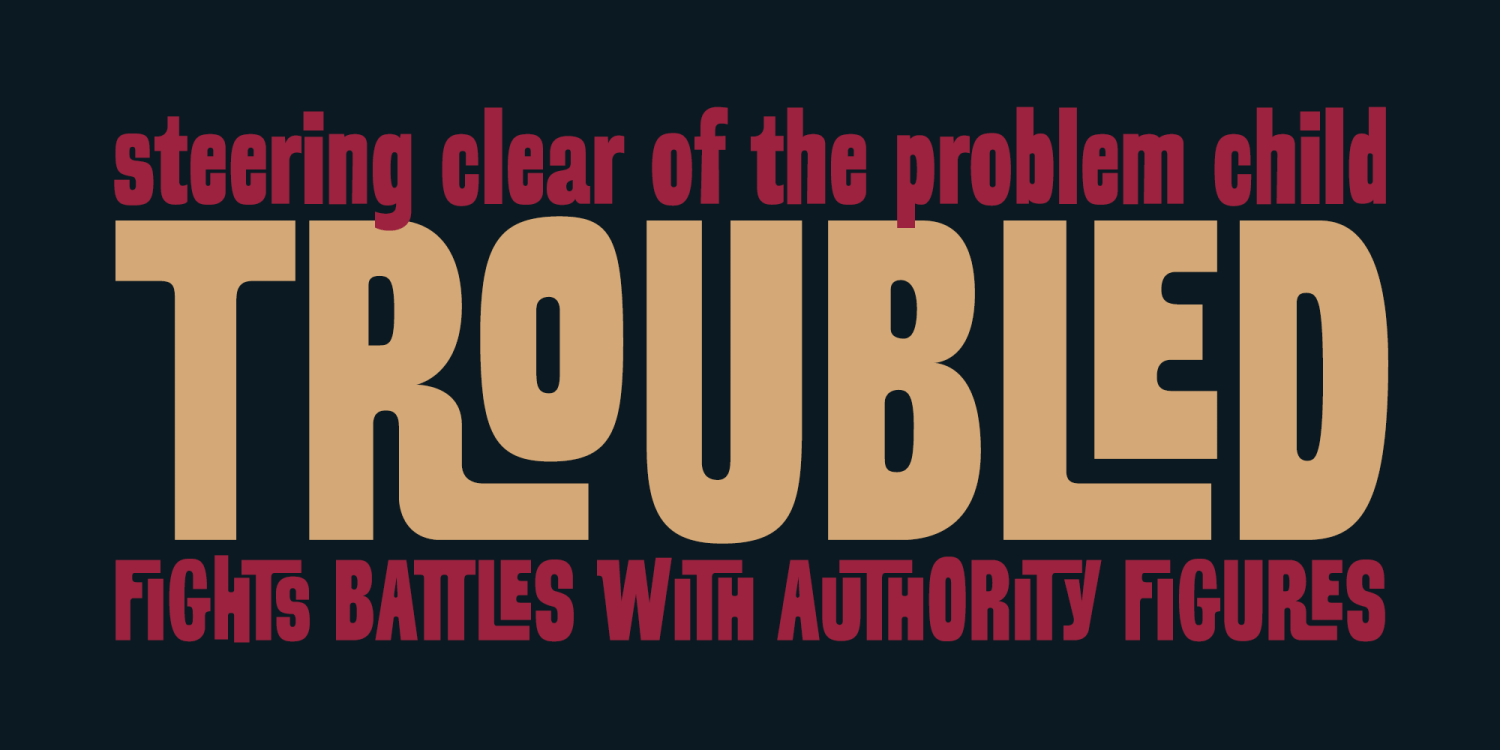 Troubled PB Font Poster #1