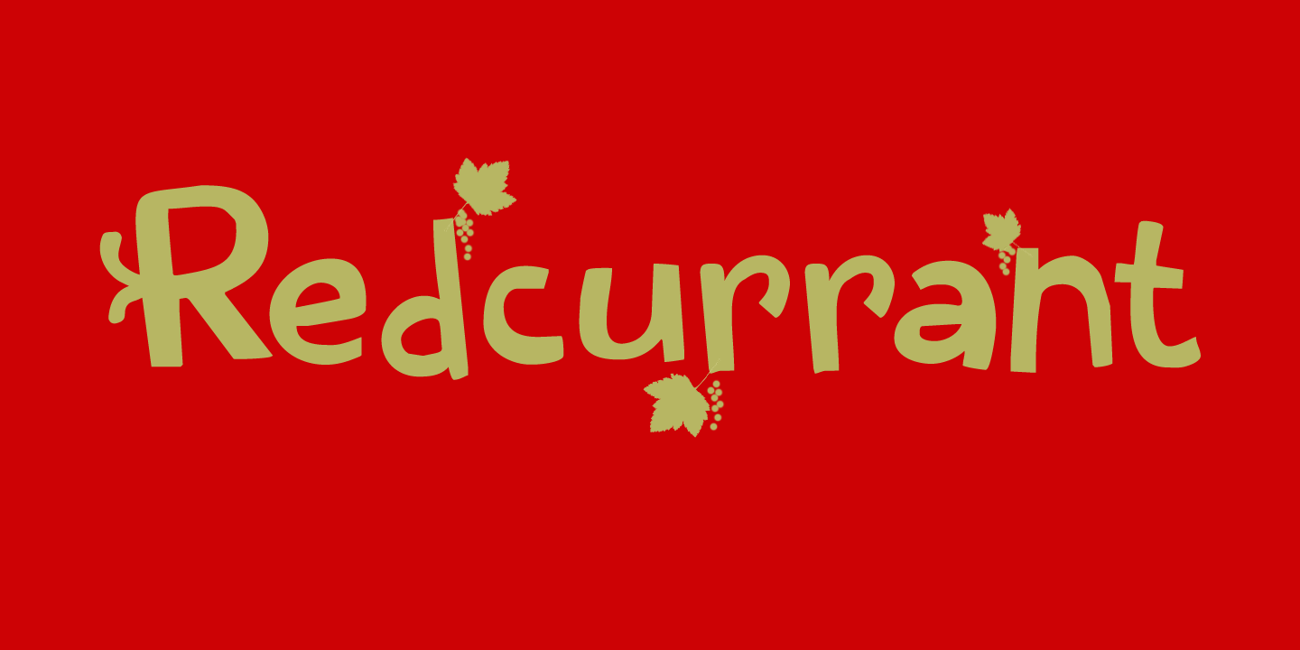Redcurrant Font Poster #1